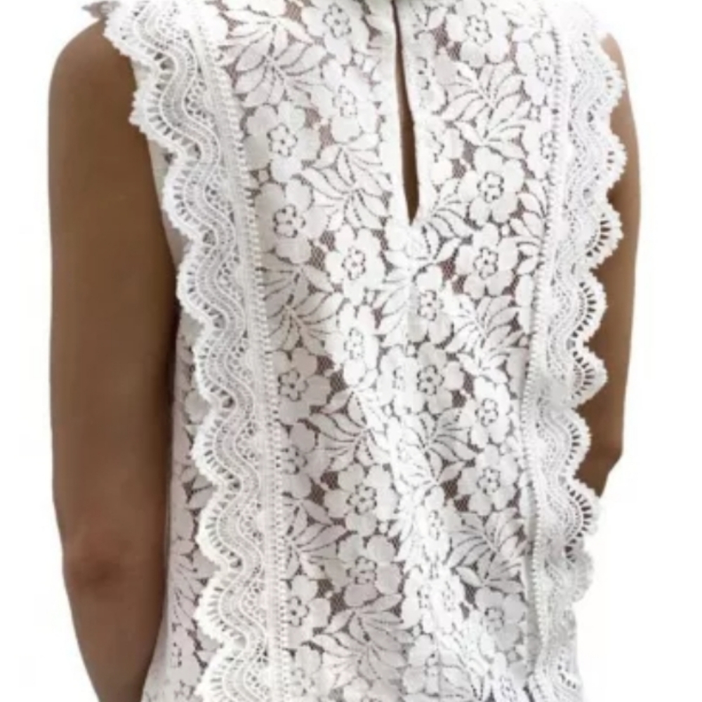🍁New White lace tank - Picture 2 of 12